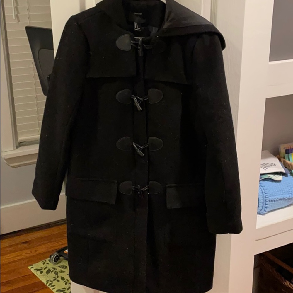 Black Thick Pea Coat